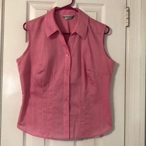 Investments pink sleeveless blouse